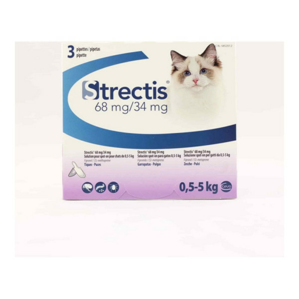 Antiparasites strectis pipettes chat 3 unités