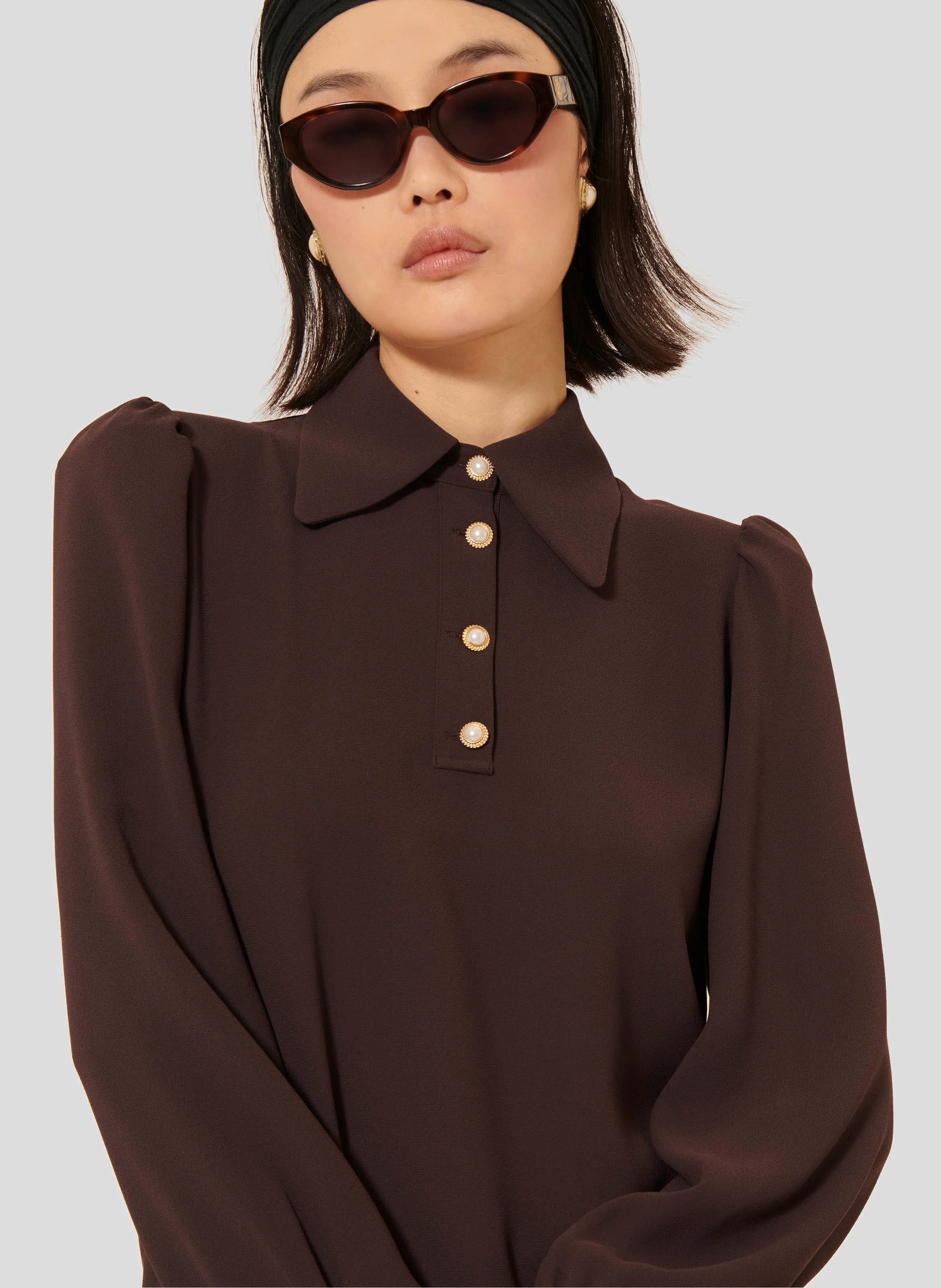TONIO - Top droit | Marron