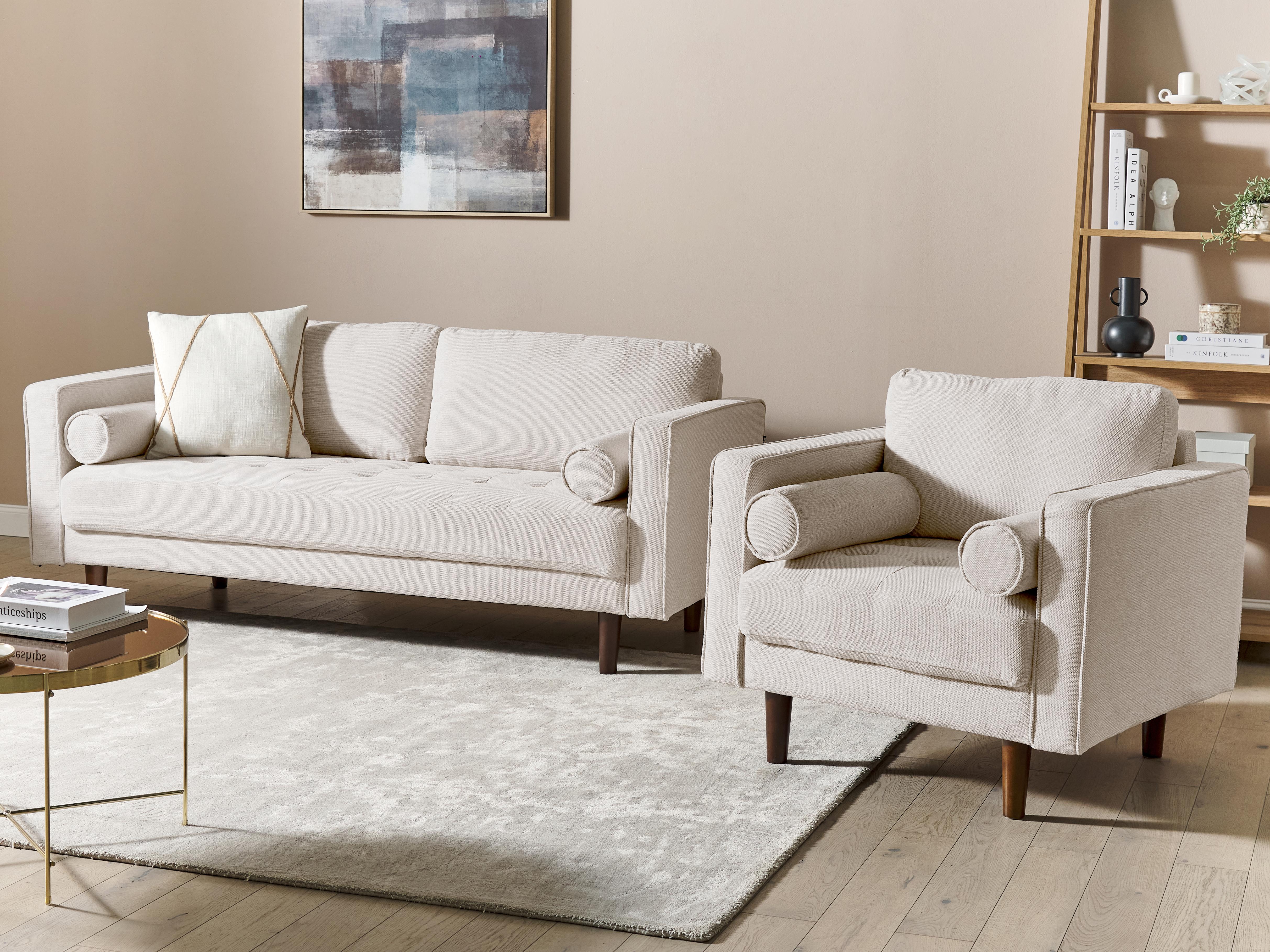 Bankenset 4-zits NURMO Stof Lichtbeige