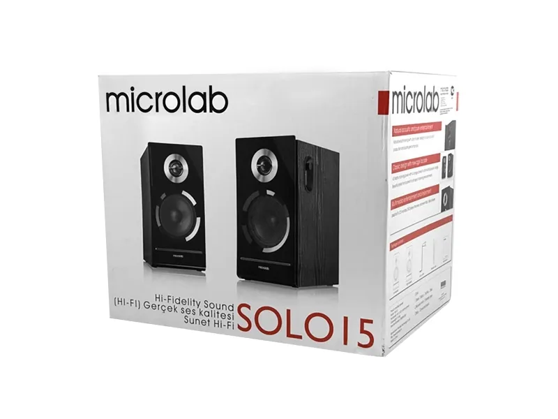 Microlab SOLO 15 - Højttalere - boghylde - 80 Watt (Total) - 2-vejs - sort