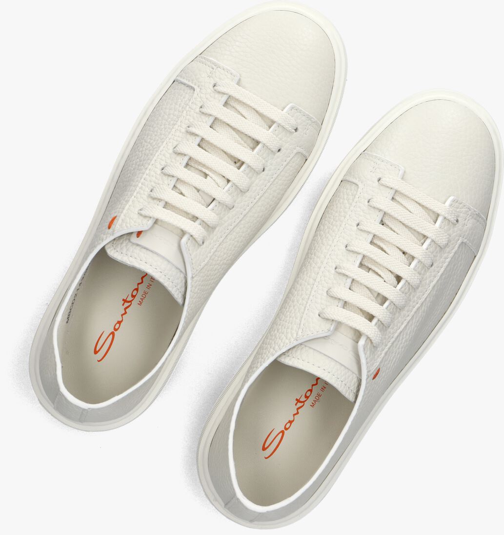witte santoni sneakers biking