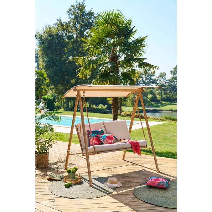 Balancelle de jardin BAROE Beige