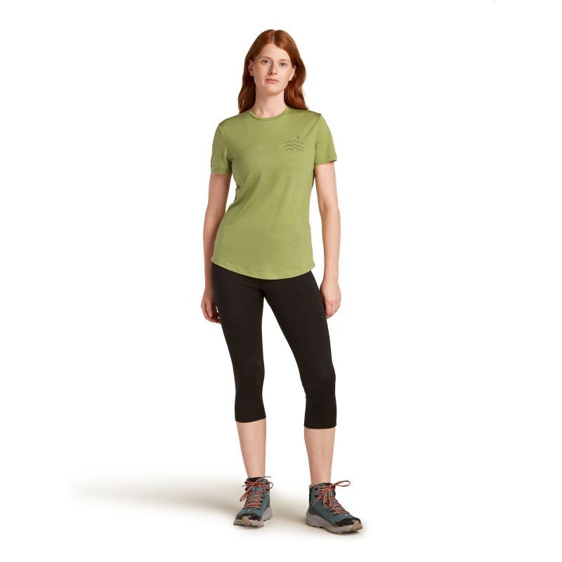 Merino Blend 125 Cool-Lite Sphere SS Tee Across the Peaks - T-shirt en laine mérinos femme
