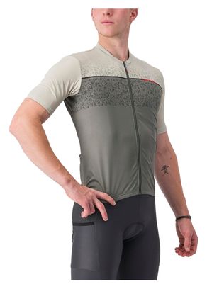 Maillot Manches Courtes Castelli Unlimited Entrata Gris Clair