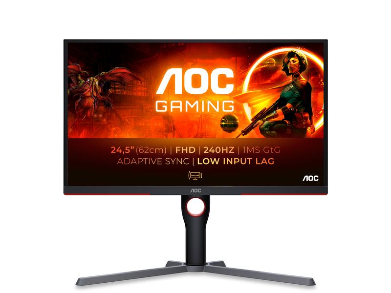 AOC Monitor 25G3ZM/BK 24.5-Zoll-FHD-VA-Display mit Adaptive Sync, geringer Eingabeverzögerung und 1 ms GTG
