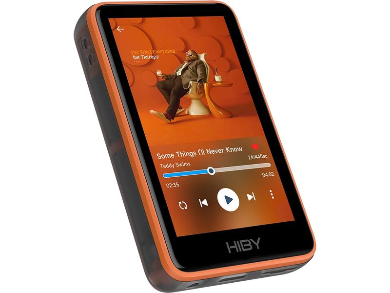 HiBy HiRes-Player R1 Orange Hochauflösender Musikplayer mit Bluetooth und WiFi