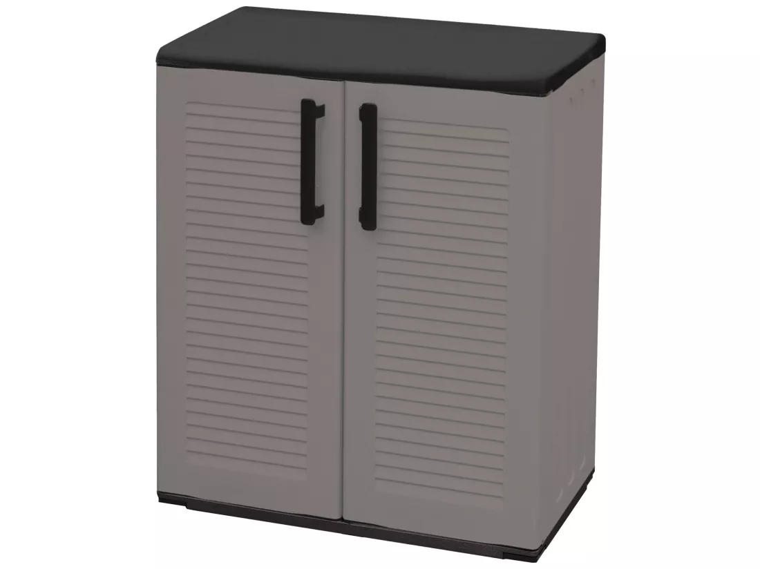 EASY Armoire avec étagère réglable gris foncé, 84 x 68 x 37 cm