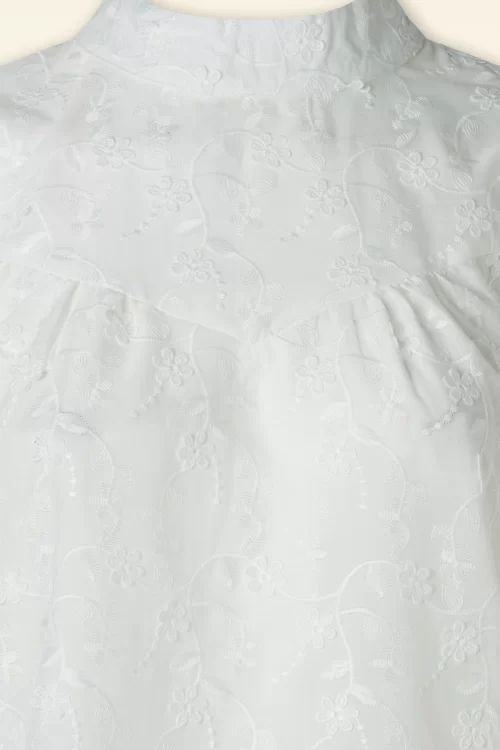 Smashed Lemon Julie kanten blouse in wit