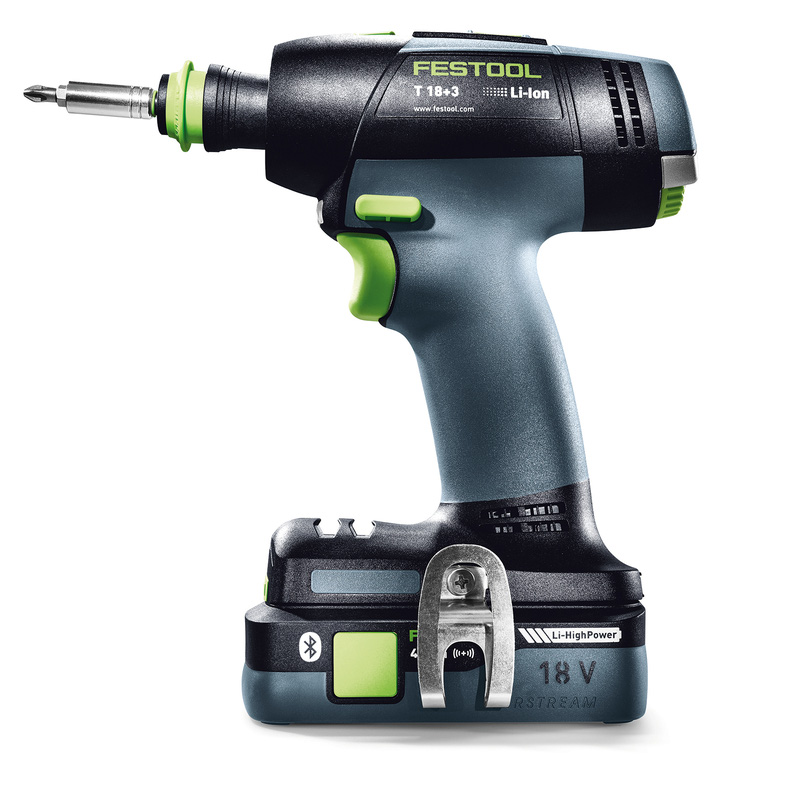 Festool T18+3 Basic accu schroefboormachine (body) + 1x accu 18V Li-ion