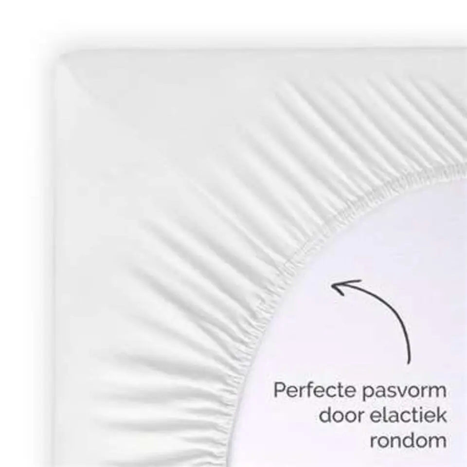 Byrklund - Hoeslaken Jersey - 140x200 cm - Wit