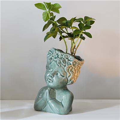 Cache-pot visage enfant