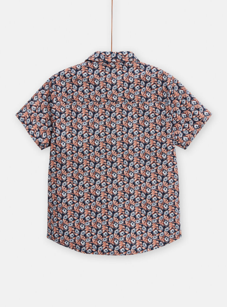 Chemise imprimé fleuri avec nud papillon pour garçon