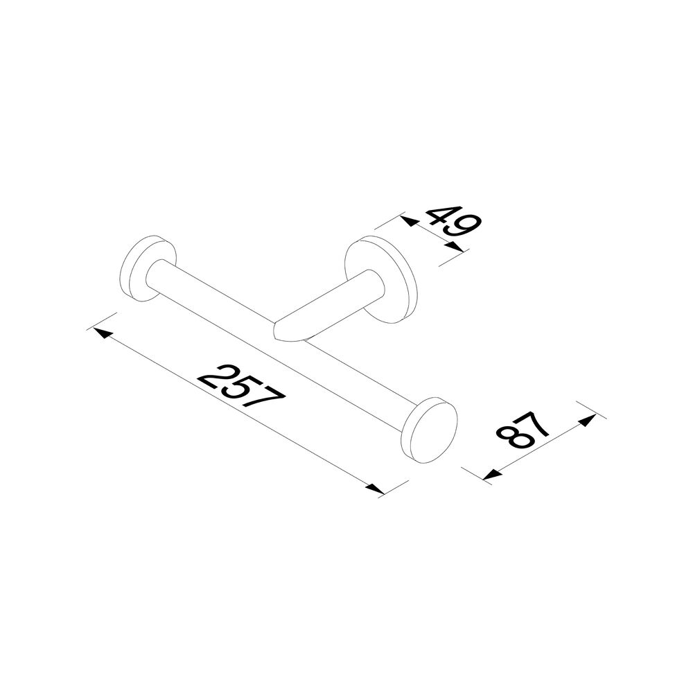 Geesa Nemox toiletrolhouder zonder klep dubbel RVS geborsteld