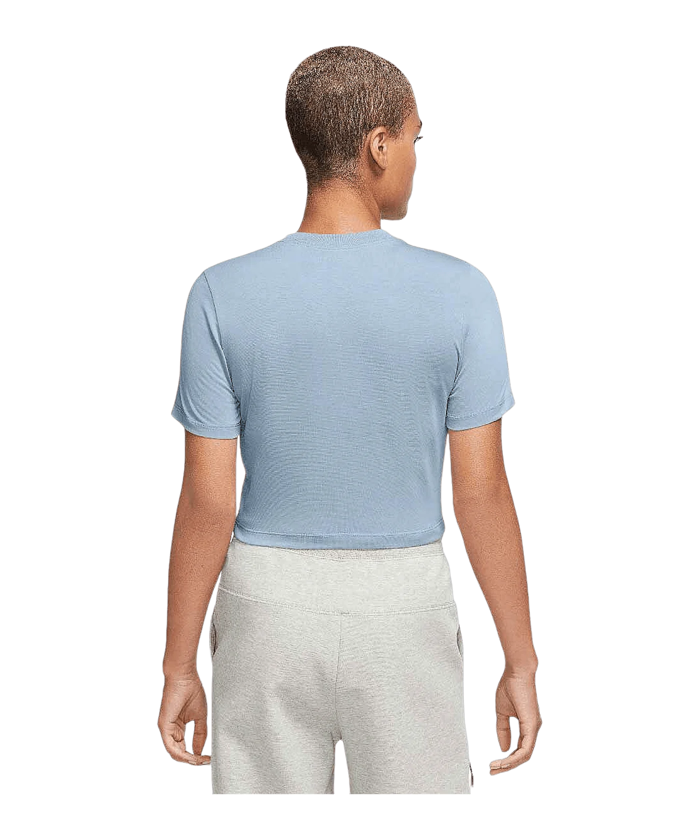 Nike Essential Crop T-Shirt Damen Blau Weiss F441
