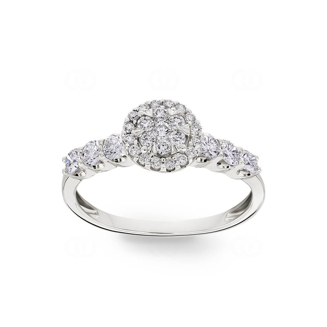 Verlobungsring 750/18 K Weissgold mit Diamanten 0.75 ct H/si by CHRISTIAN