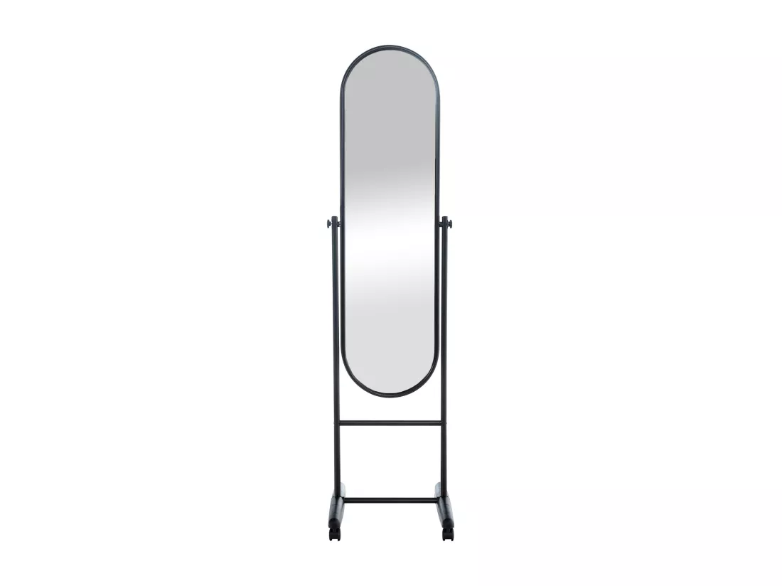 Miroir sur pieds - Métal - Noir - Nane