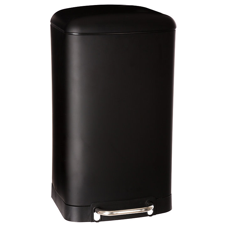 Poubelle à pédale rectangle Auriane 5Five 30L noir