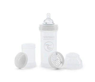 Twistshake Tåteflaske Anti-Kolikk 260 ml, Hvit