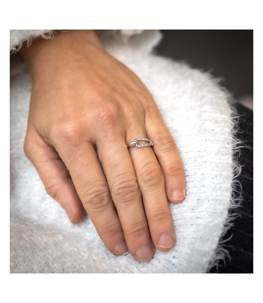 Coffret Bague Femme Rhodium CETI