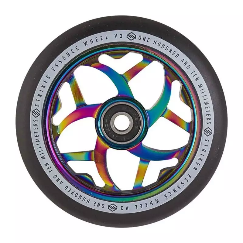 Striker Essence V3 Noir Roue Trottinette Freestyle Rainbow 110mm