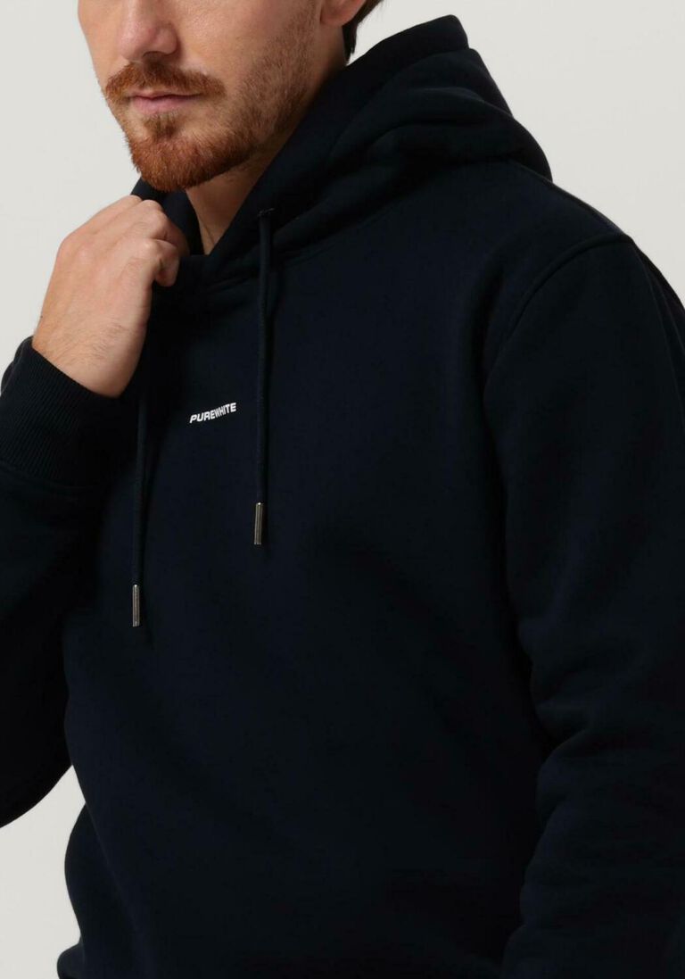 PUREWHITE donkerblauwe purewhite sweater pure logo hoodie