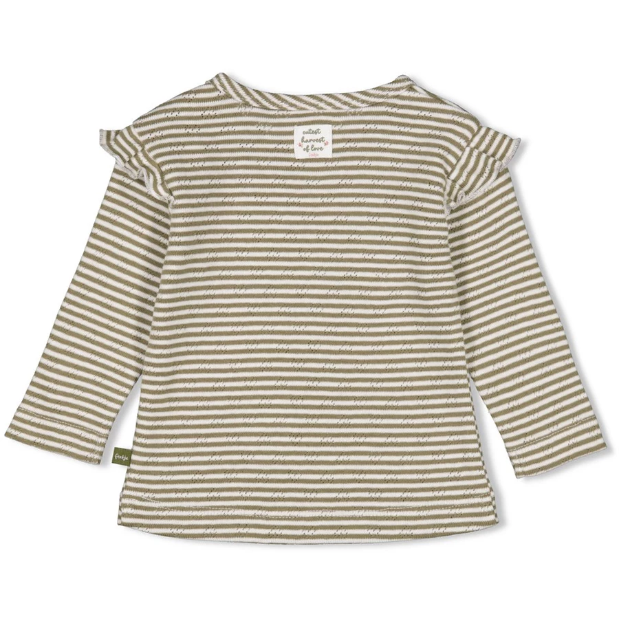 Feetje Langarmshirt Harvest Of Love Olive