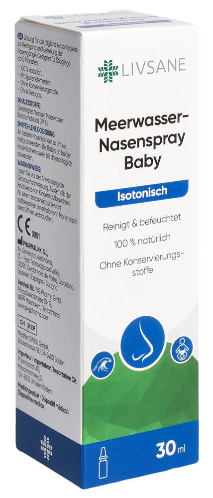 LIVSANE Nasenspray Baby Meerwasser Spr 30 ml<br>30 ml, Spray, Nasenspray, Lösung, Baby Meerwasser
