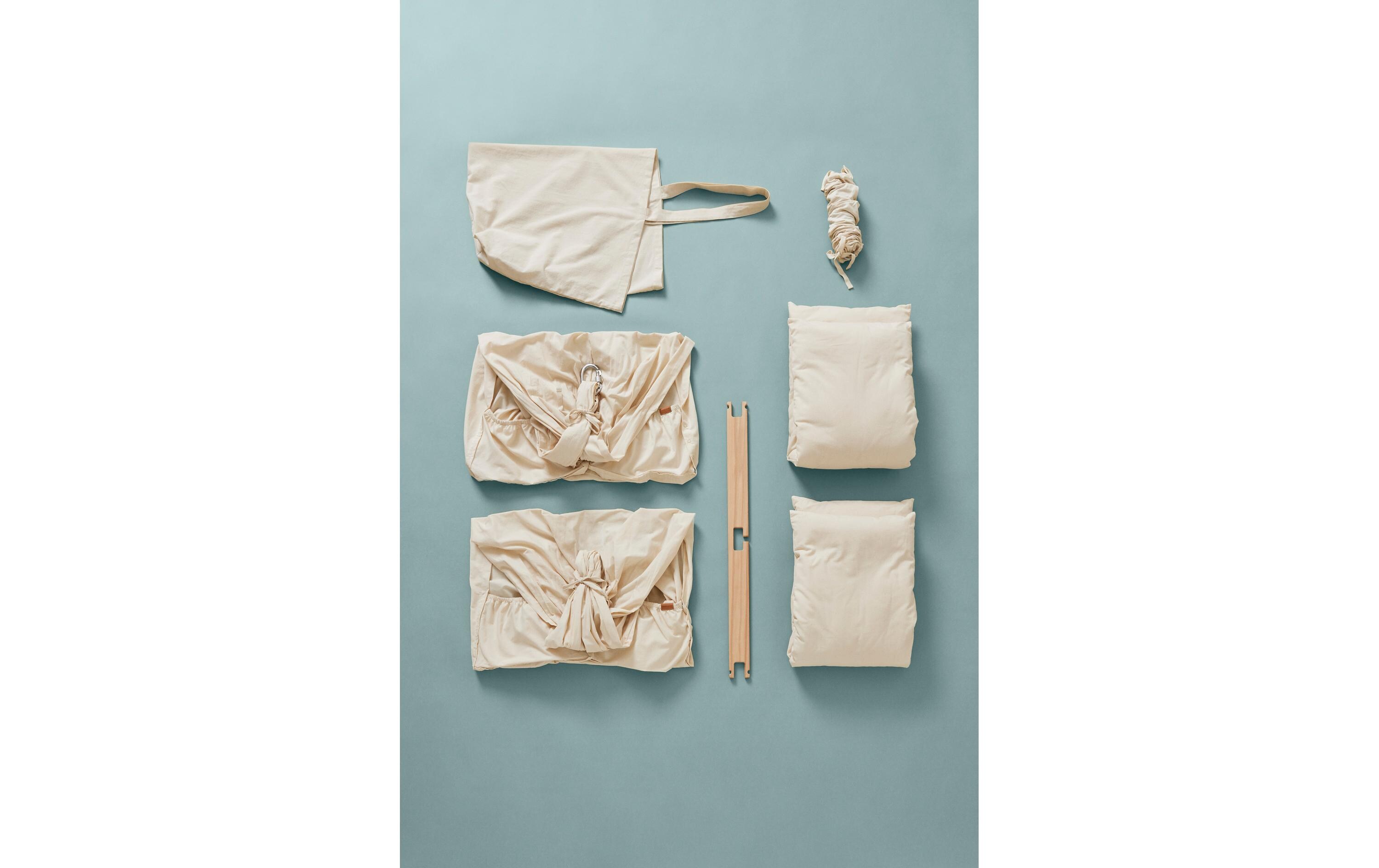 Babyhängematte Zwillinge Basic Natur<br>Doppelschaukel für ruhigen Schlaf