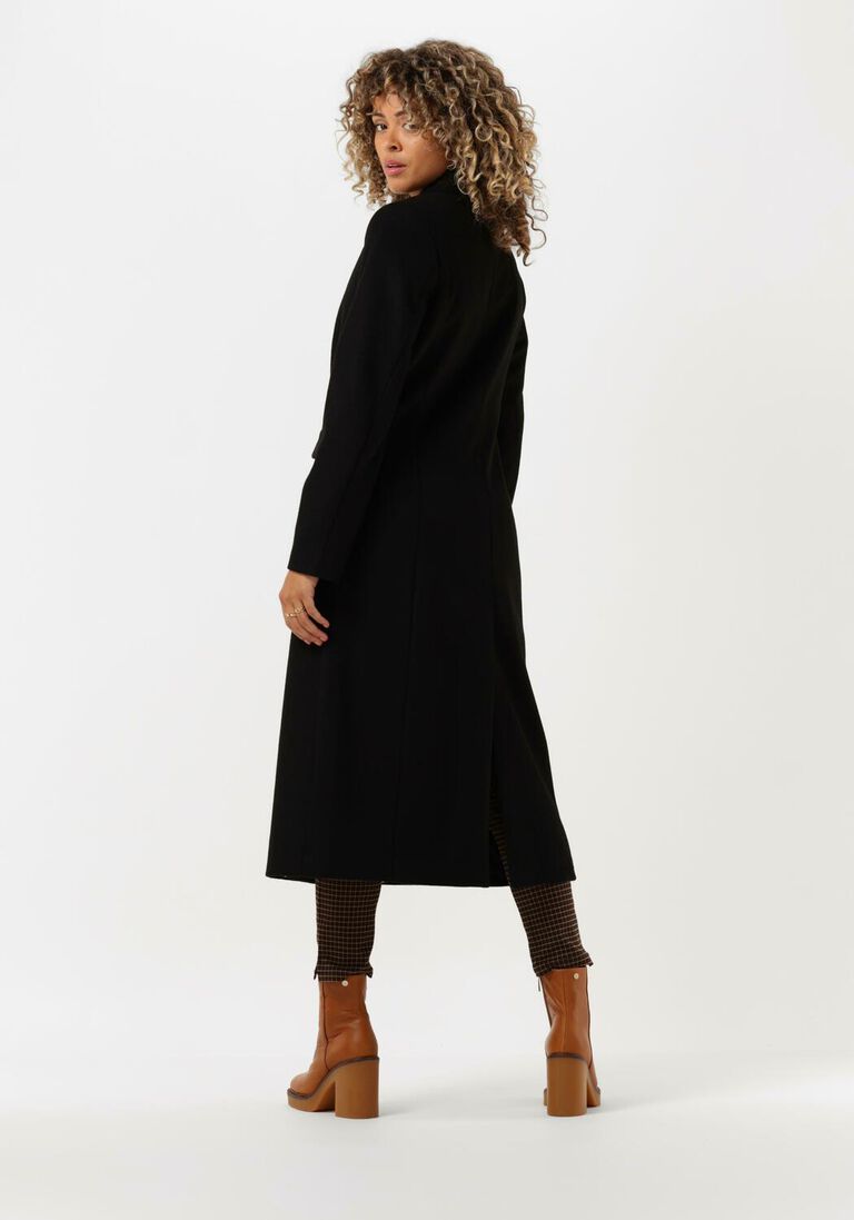 BEAUMONT zwarte beaumont mantel long blazer coat
