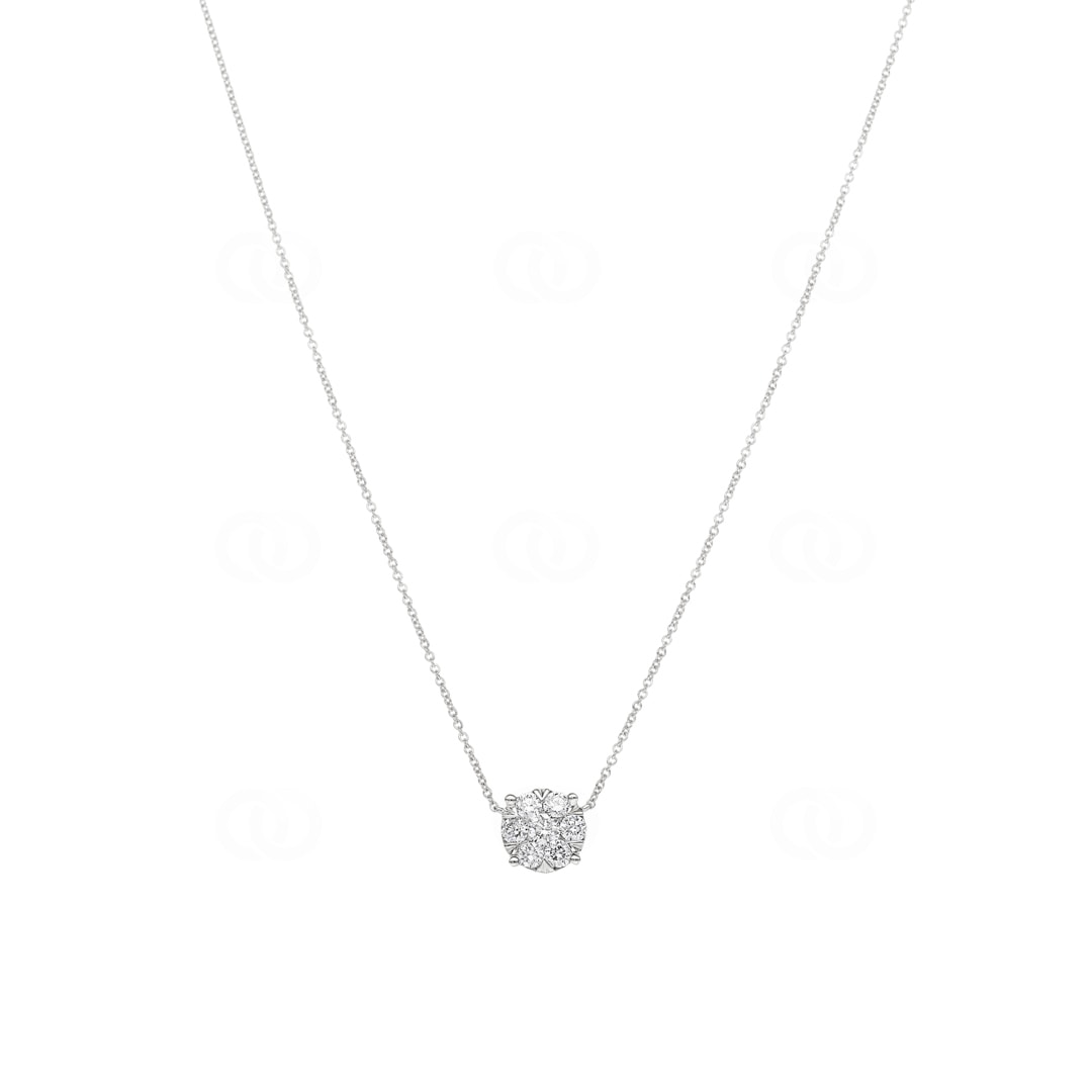 Collier 750/18 K Weissgold mit Diamanten 0.25ct H/Si