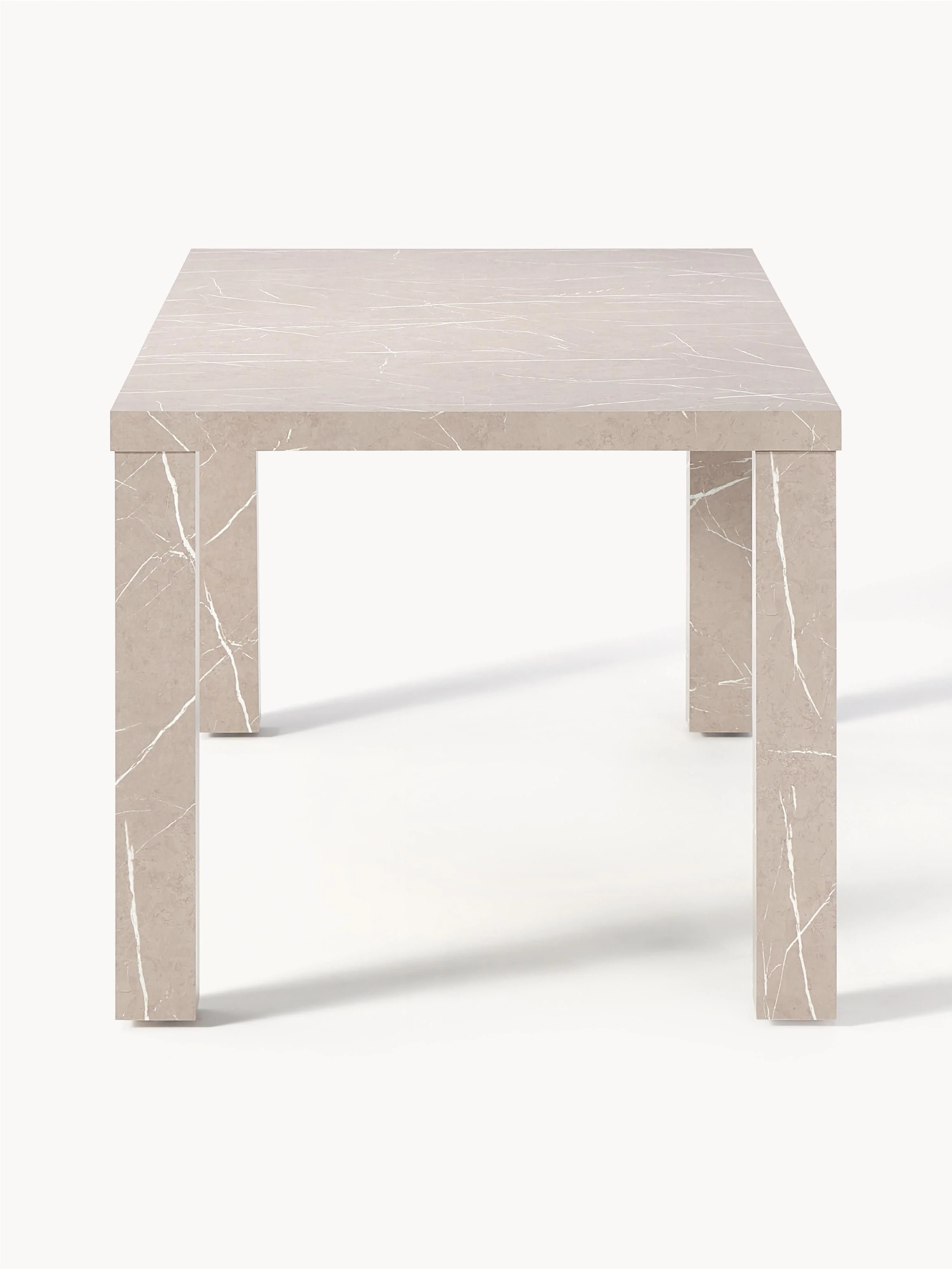 Eettafel Carl met marmerlook, in verschillende formaten