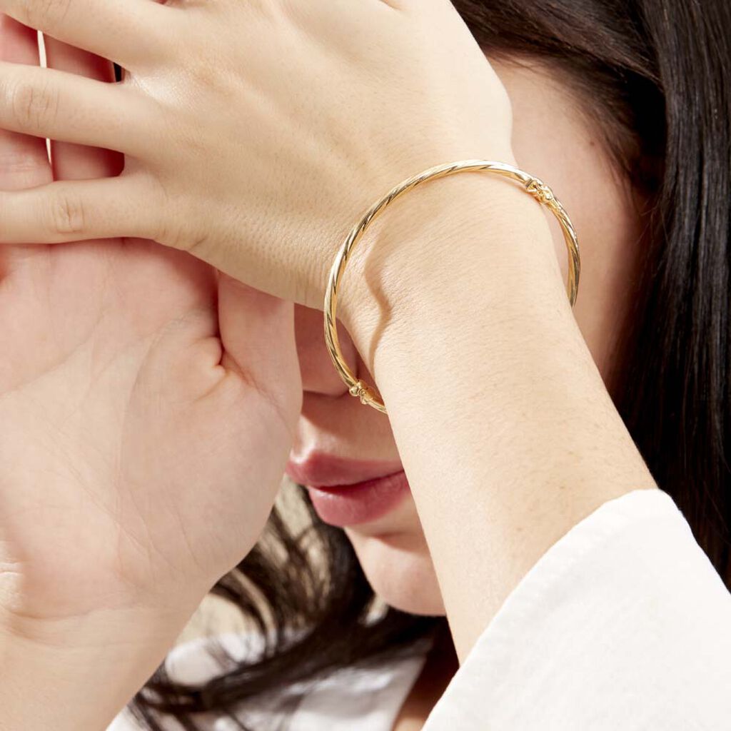 Bracelet Jonc Anaisaae Torsade Or Jaune