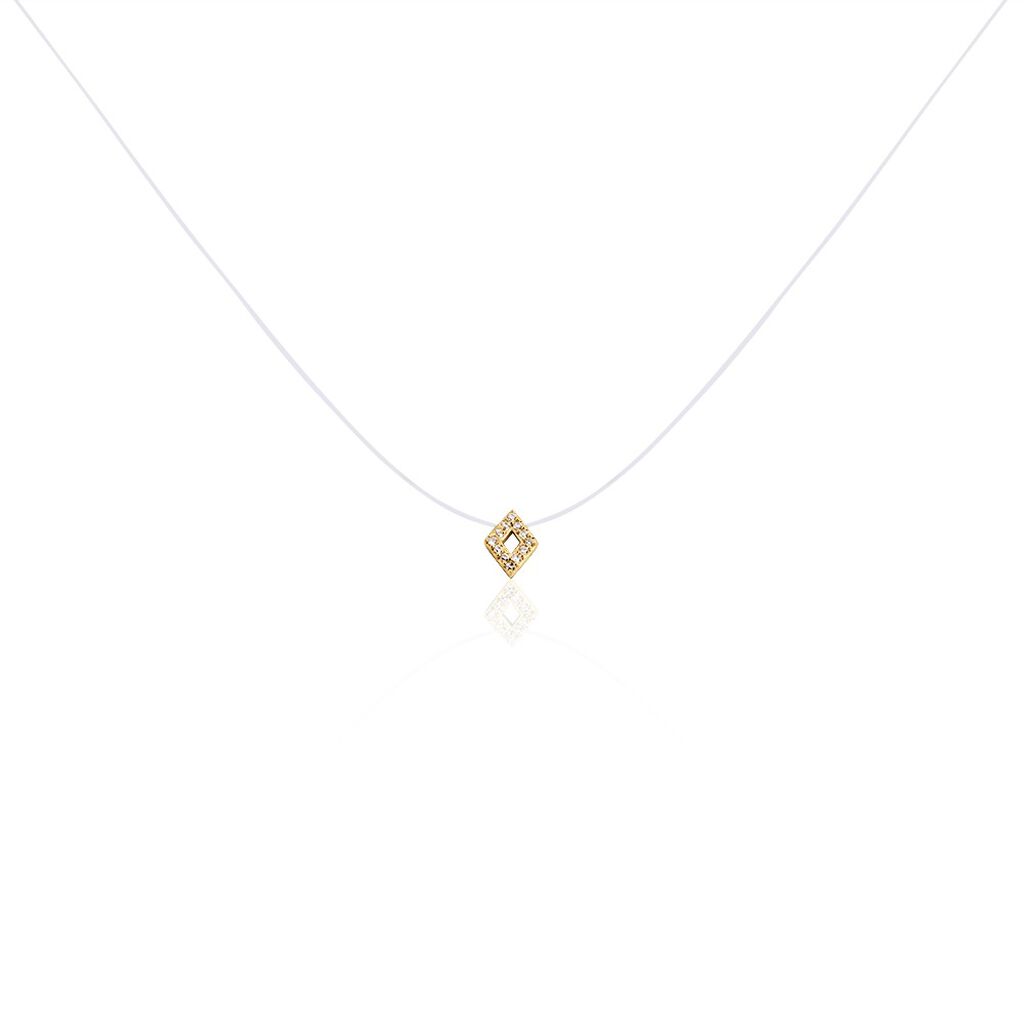 Collier Brody Plaqué Or Jaune Oxydes De Zirconium