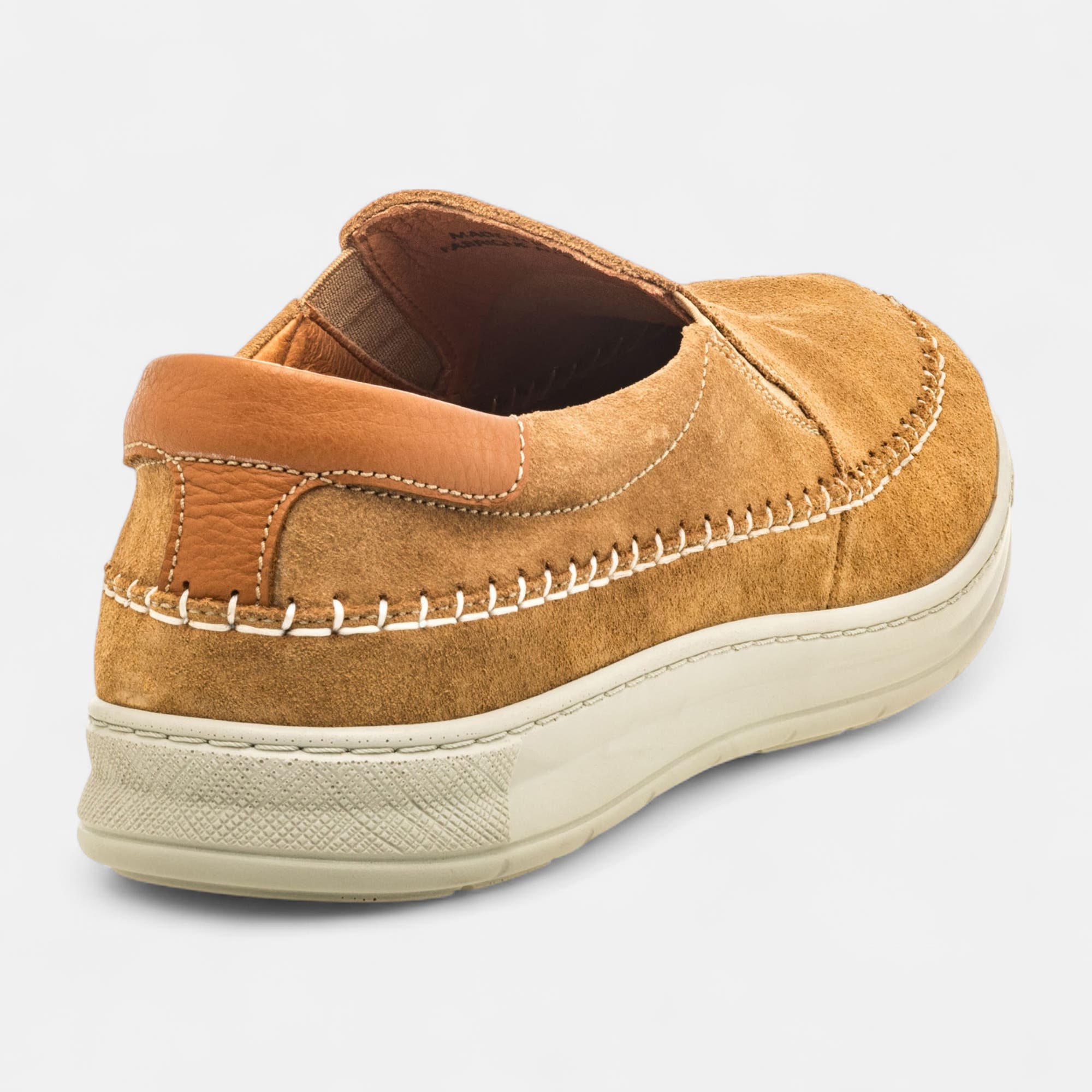 Mocassins pieds sensibles Homme en cuir beige