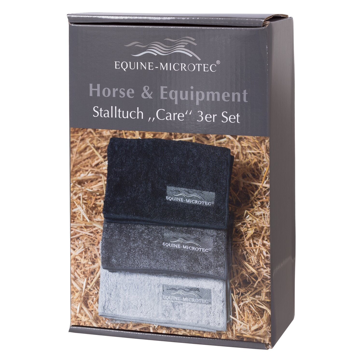 EQUINE-MICROTEC Stalltuch-Set - anthrazit