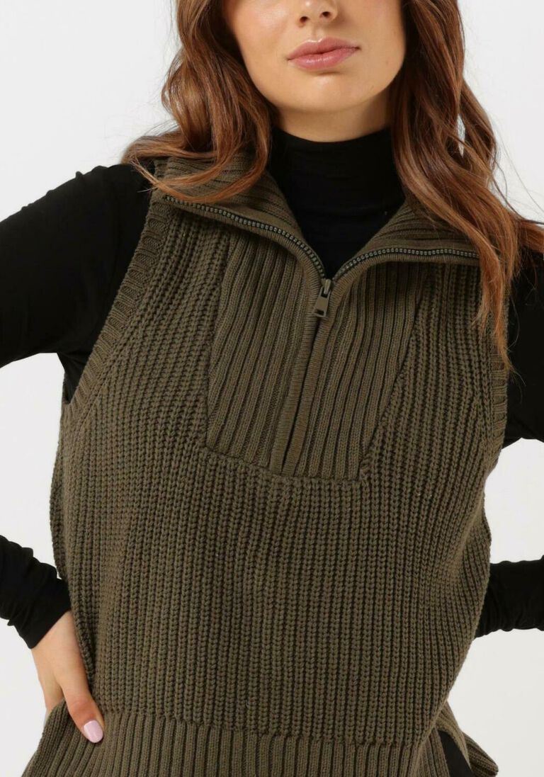 CC HEART groene cc heart spencer emily zip knit vest