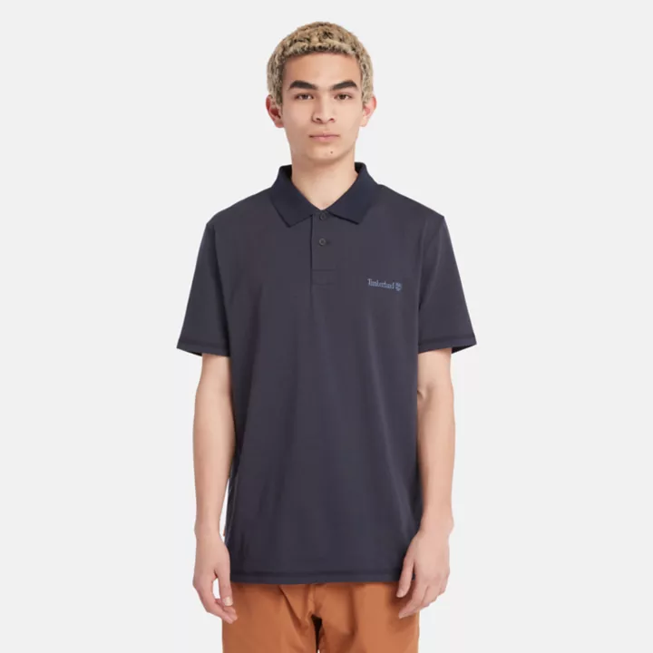 Polo à séchage rapide pour homme en bleu marine