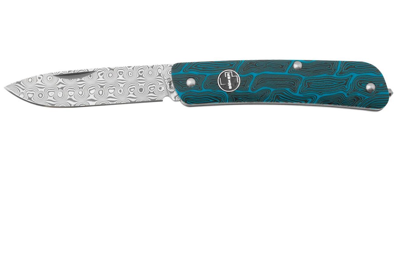 Böker Plus Tech Tool 01BO559DAM, Damascus Blade Blue Damast G10, zakmes