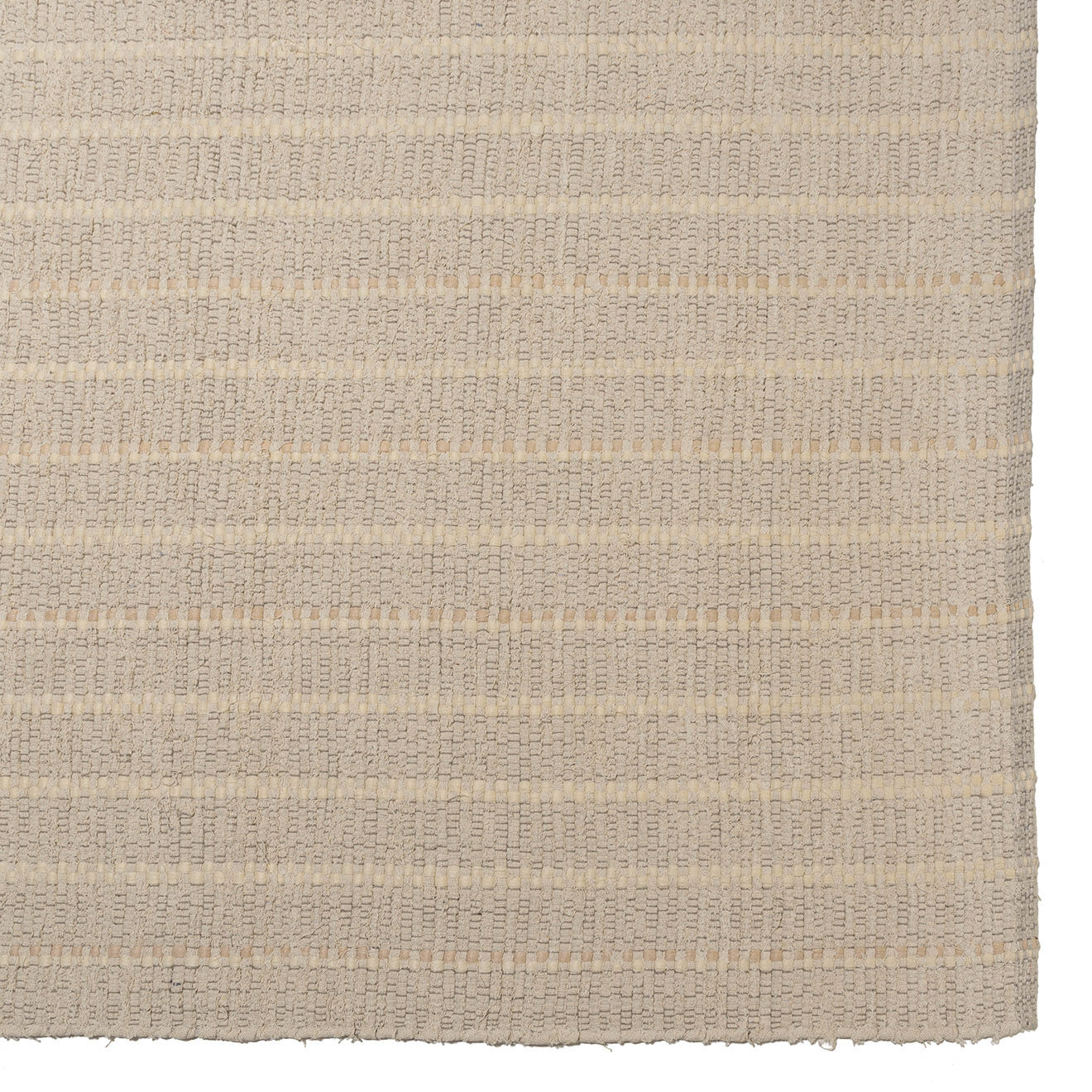 Macabane Tapis rectangulaire en Coton recyclé Sacha ivoire - 290x200 cm