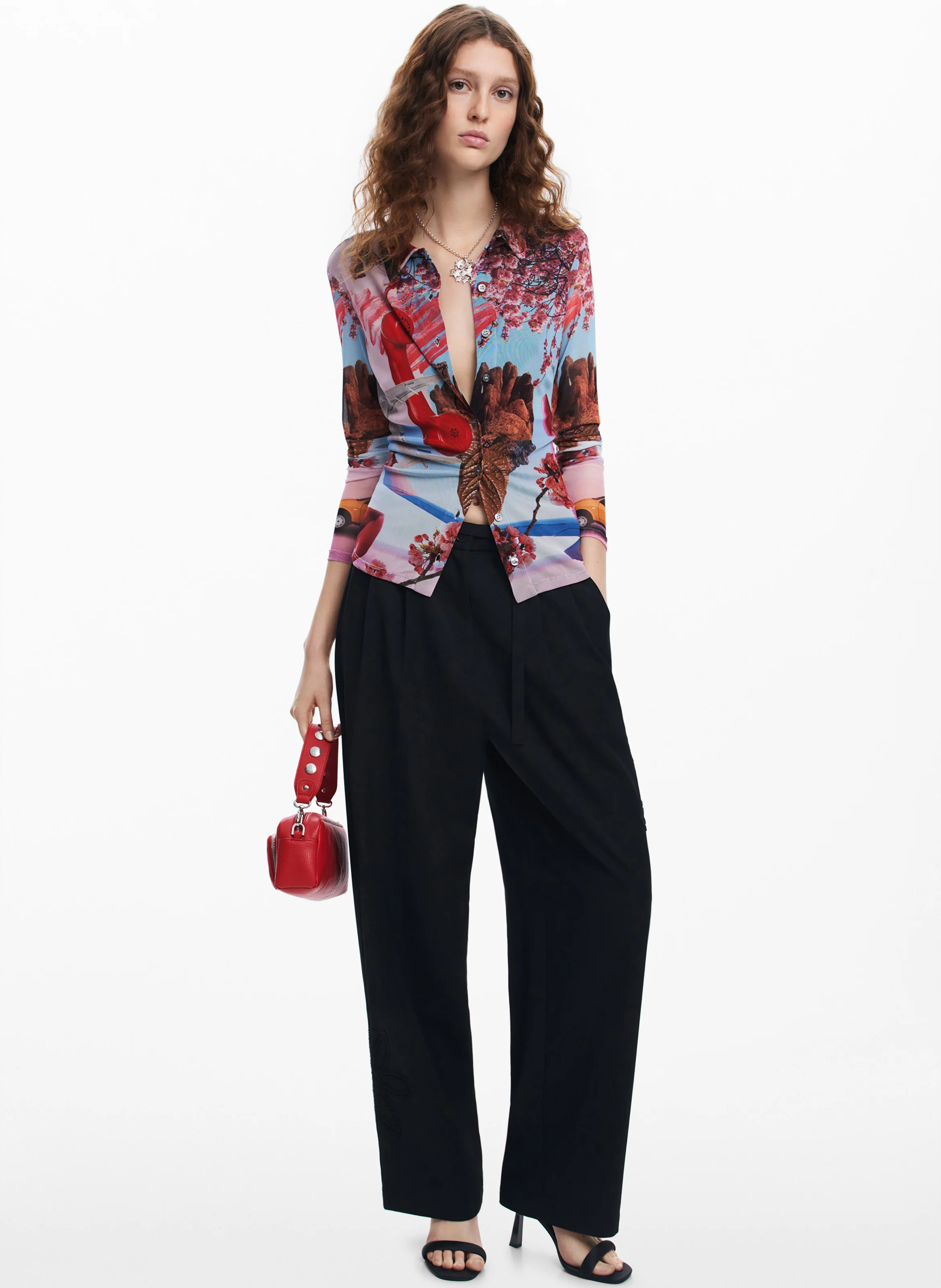 Chemise col classique imprimée | Multicolore