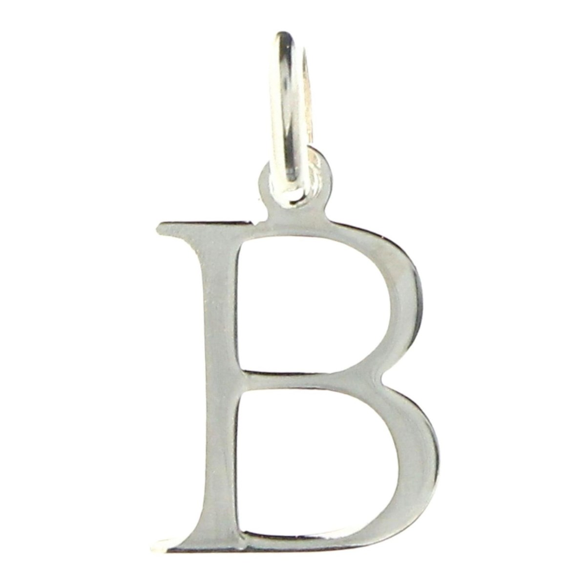 Pendentif Initiale simple lettre B en argent 925°/00