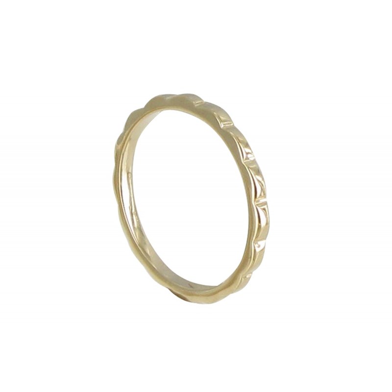 Bague Plaqué Or Anneau de Vagues