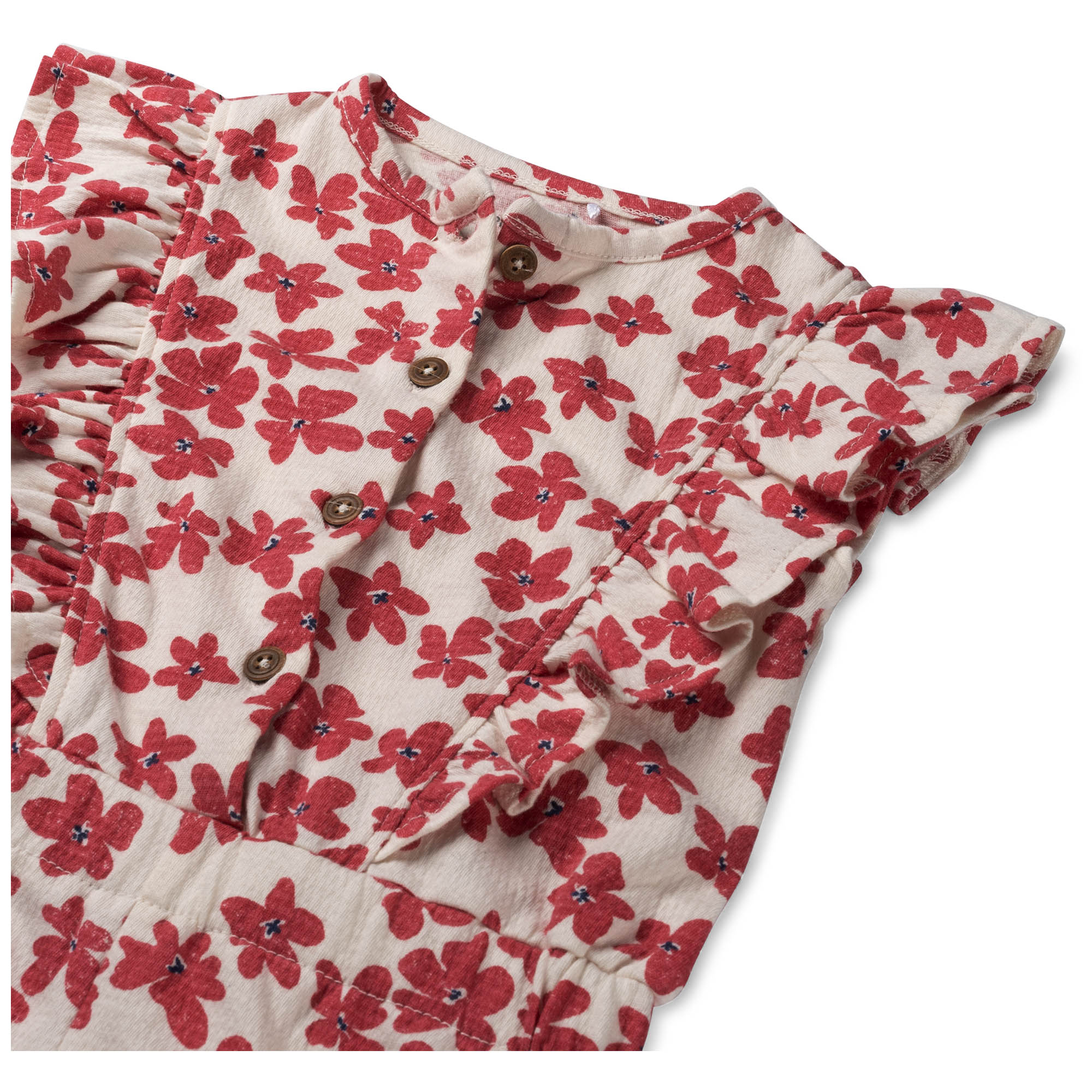 Prénatal peuter jumpsuit korte mouwen bloemen multi