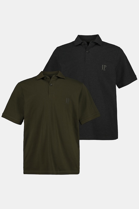 JP 1880 Poloshirts, Basic, 2er-Pack, Piqué, gekämmte Baumwolle