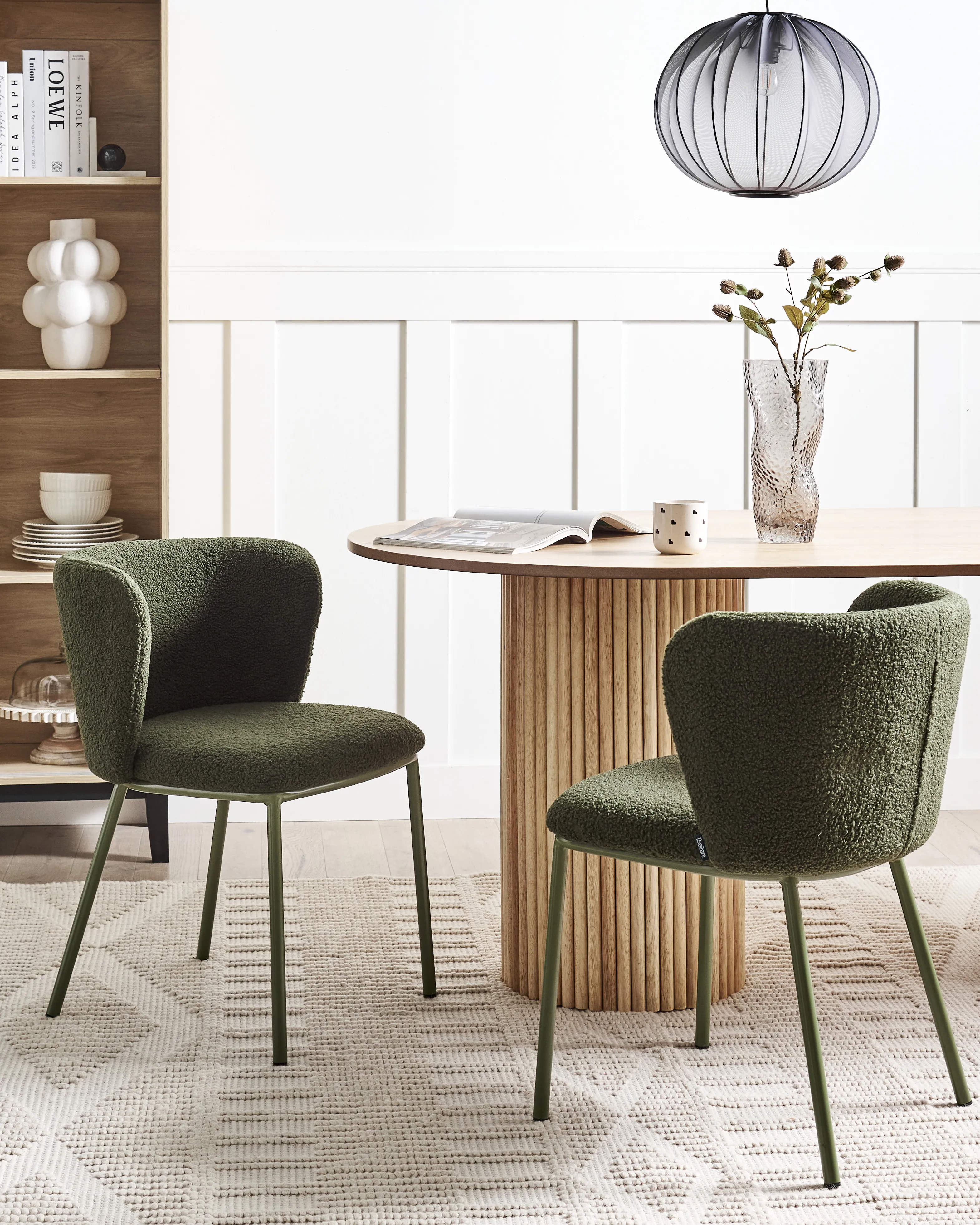 Set van 2 eetkamerstoelen MINA II Donkergroen