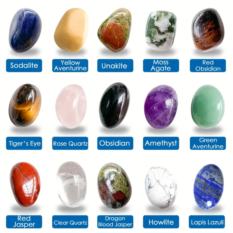 (100g) 10-20mm Polierte Edelsteine Deko Trommelsteine Mineralien - Assortiert