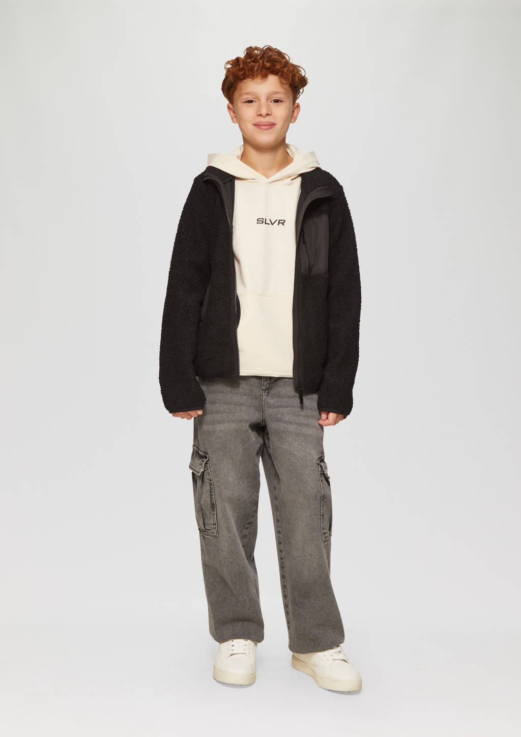 s.Oliver hoodie met tekst ecru