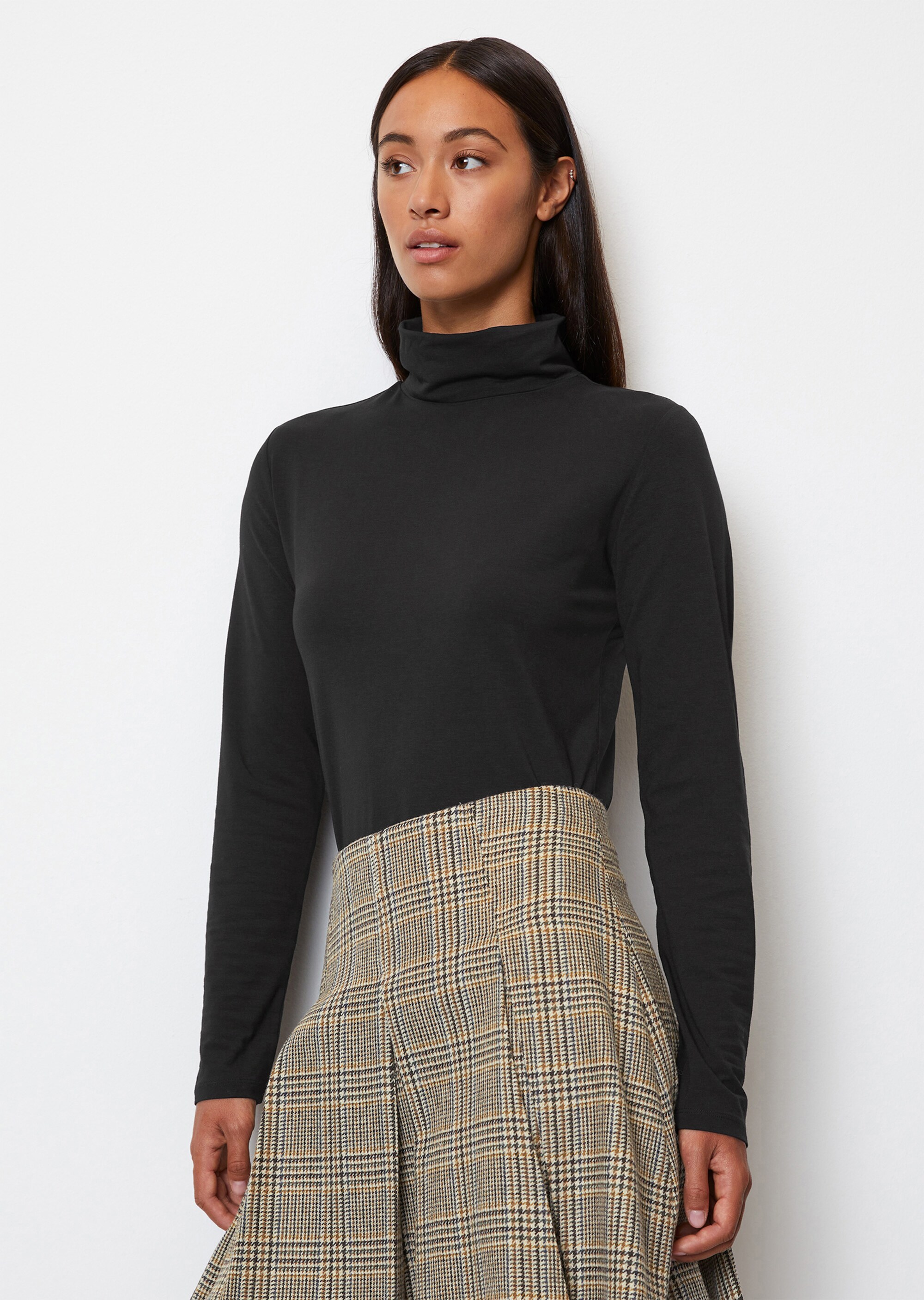 Rollkragen-Longsleeve regularmit TENCEL™ Modal