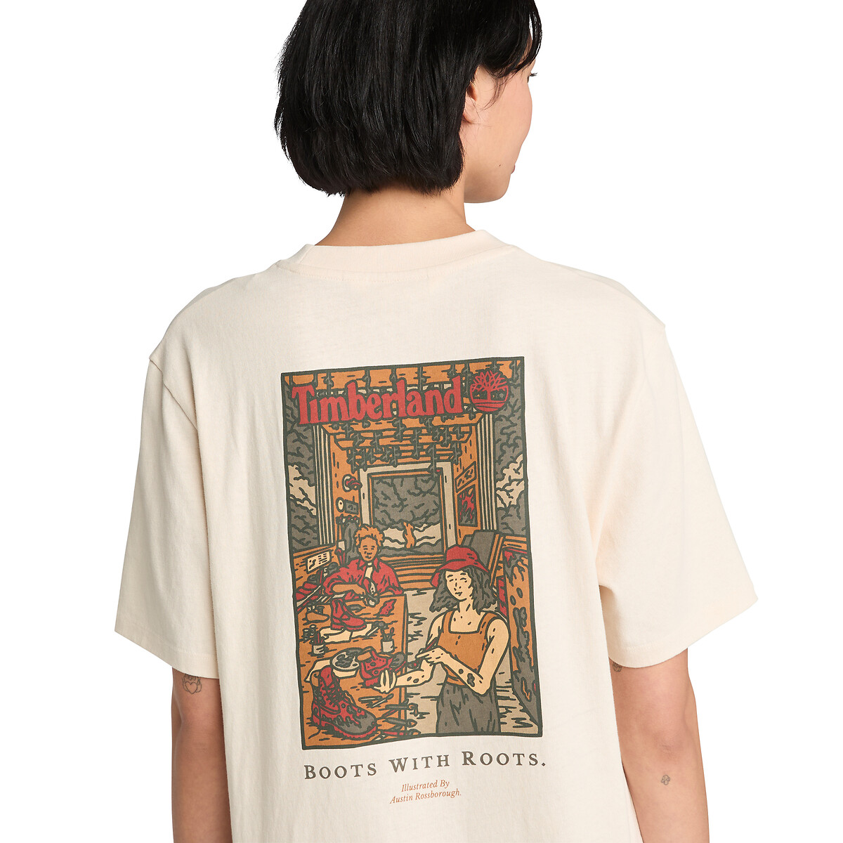 TIMBERLAND<br>Camiseta de manga curta com estampa nas costas