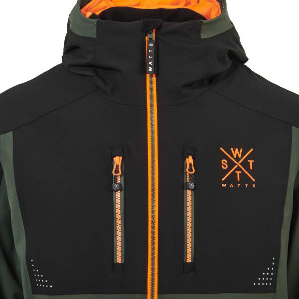 Veste de ski WATTS XBLOW FOREST GREEN/ORANGE